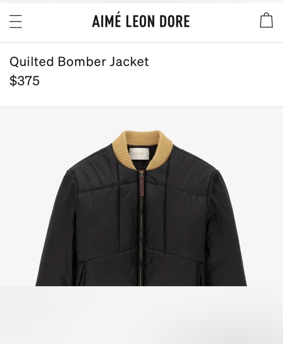 Aime leon dore quilted bomber jacket XL 상품이미지9