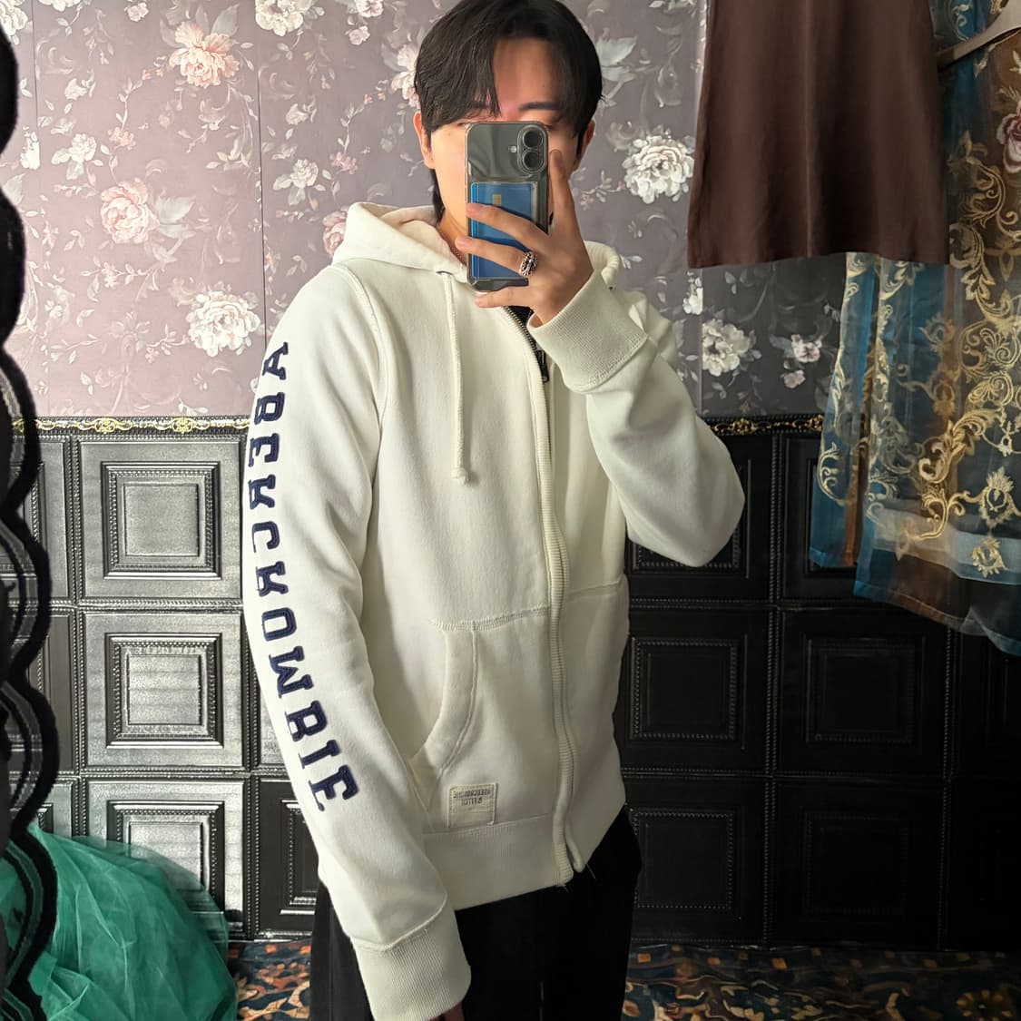 a129) 아베크롬비 사이드로고 후드집업 상품이미지1