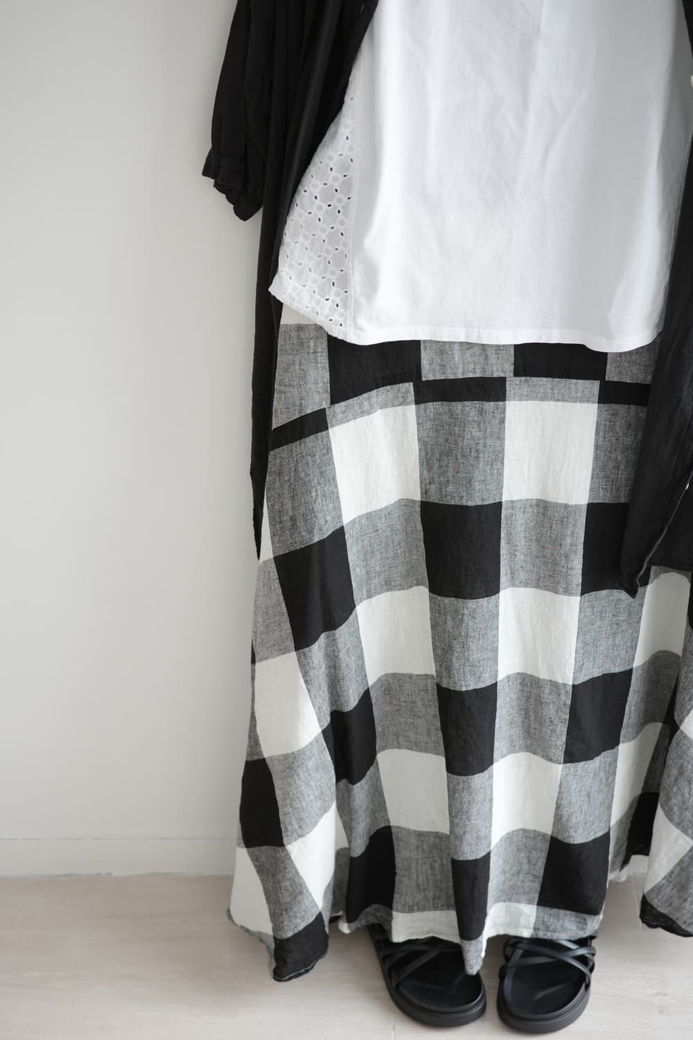 CRAFT STANDARD BOUTIQUE • 블랙 아이보리 빅체크 상품이미지1