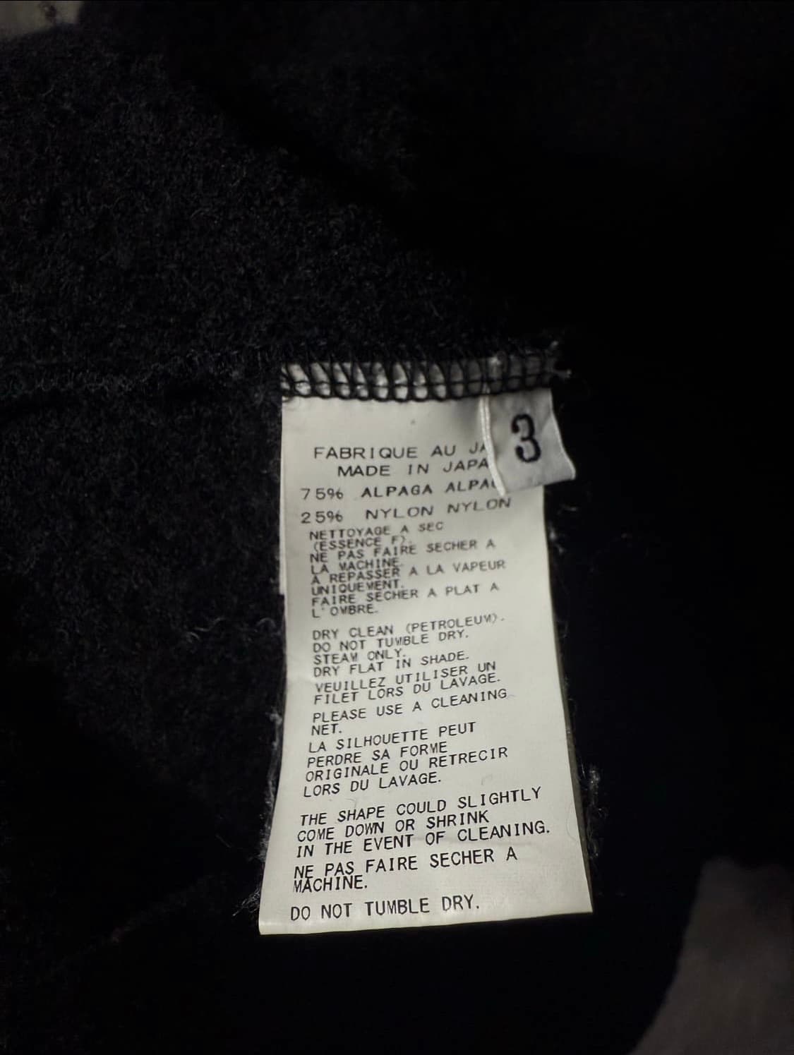 Yohji Yamamoto Pour Homme Alpaca Coat 상품이미지8