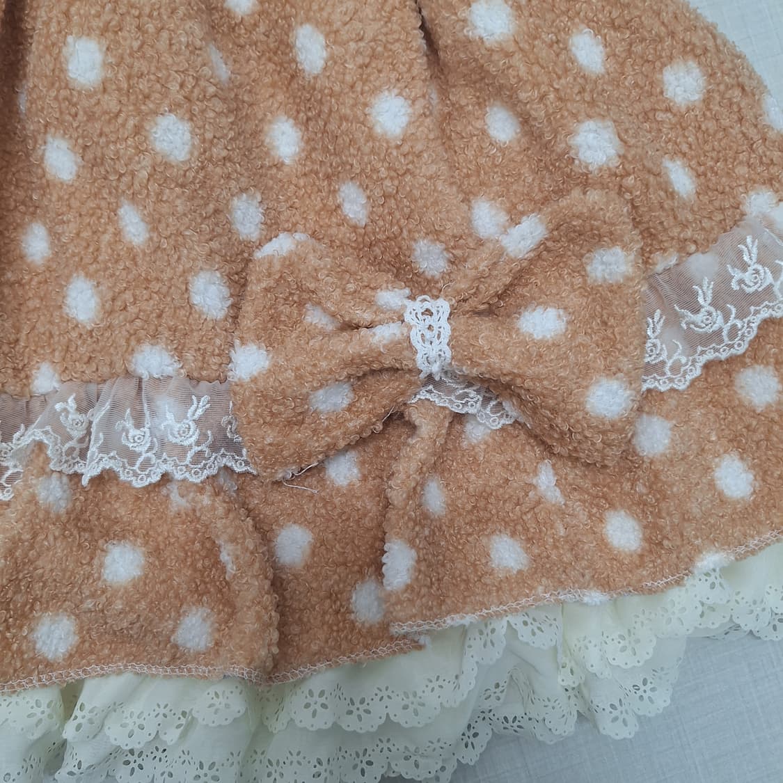 마카롱 스커트 브라운 도트 갸루 히메갸루 라떼갸루 상품이미지6