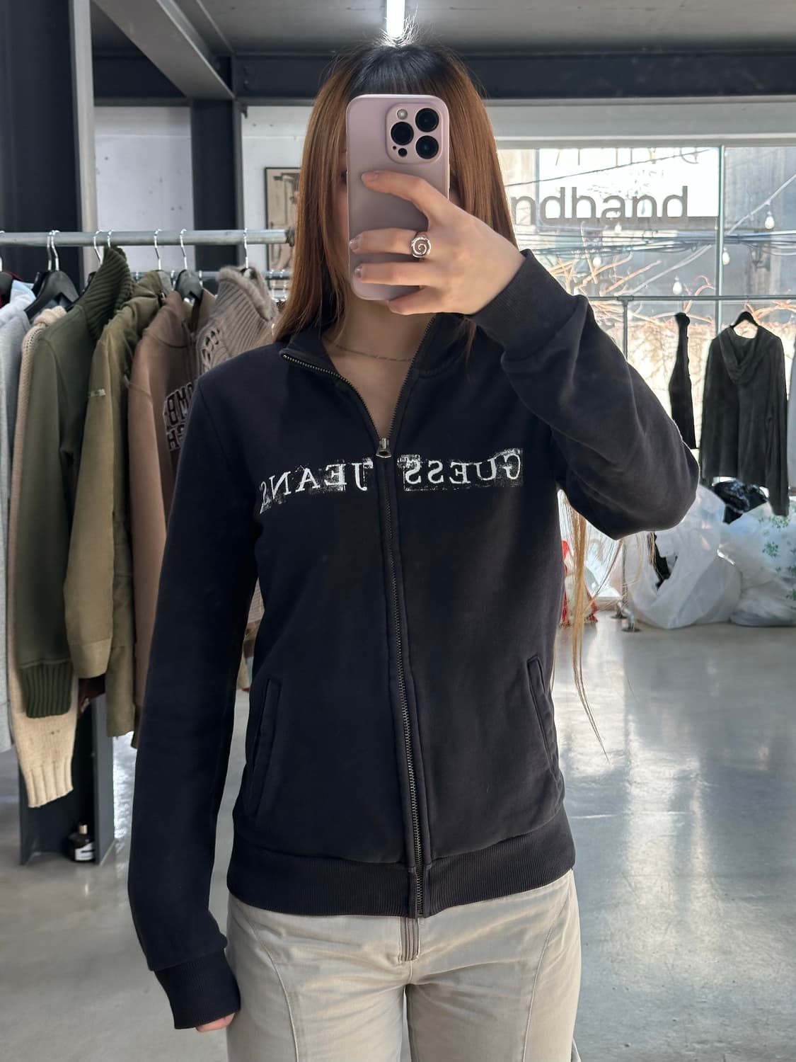 게스 진스 코튼 집업 상품이미지2