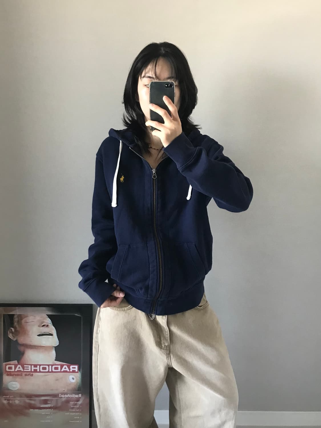 폴로 랄프로렌 포니로고 네이비 써멀 헤비 후드집업 상품이미지1