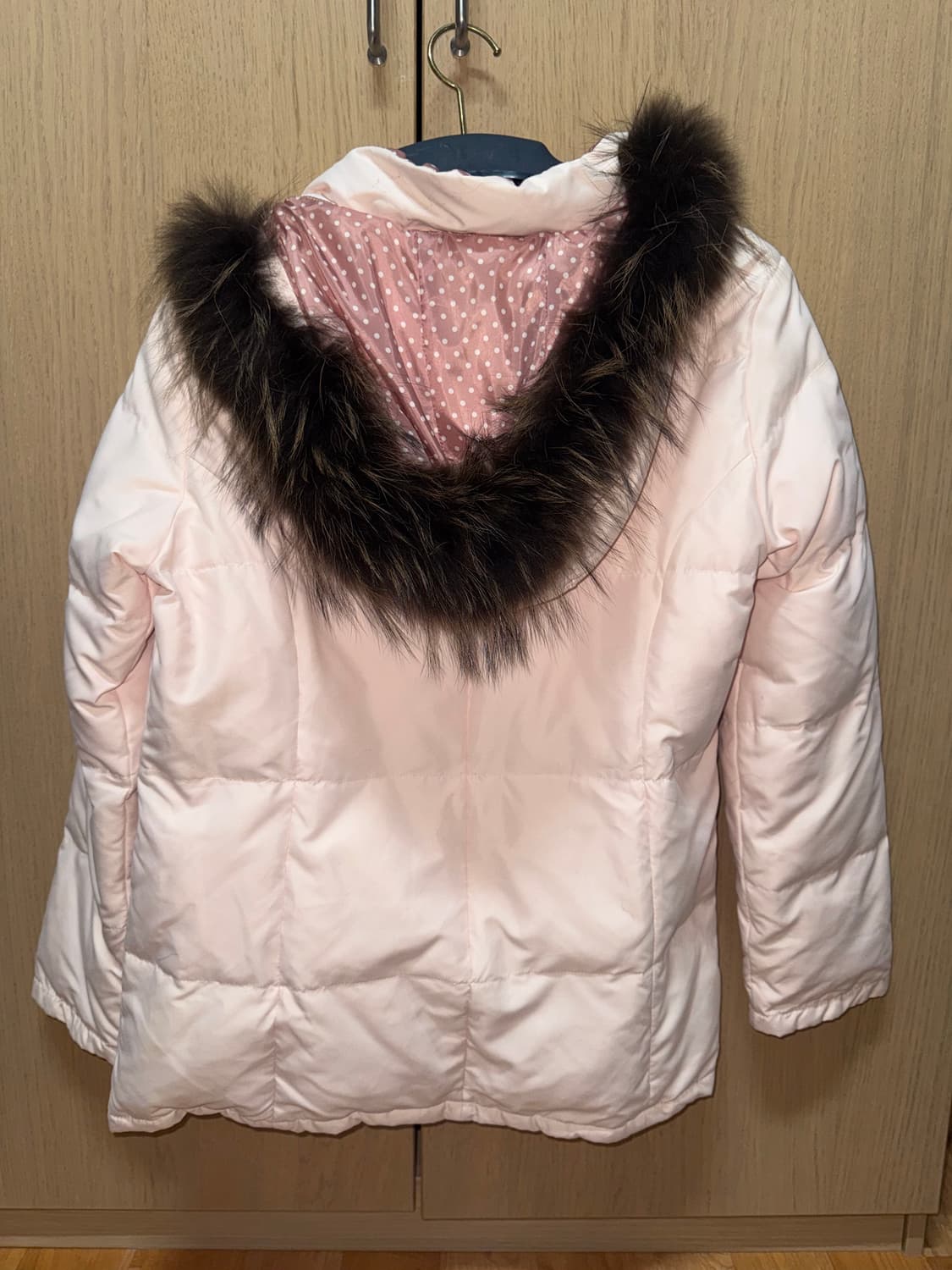 폼포넷 딸기초코 브라운 퍼 핑크 패딩 상품이미지2