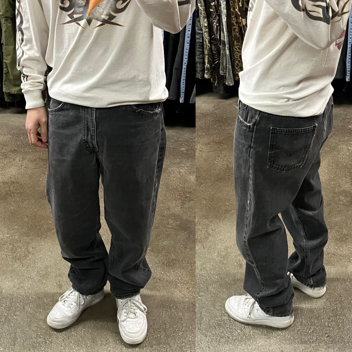 90s USA Levis550 블랙진 오렌지탭 (32“) 상품이미지7