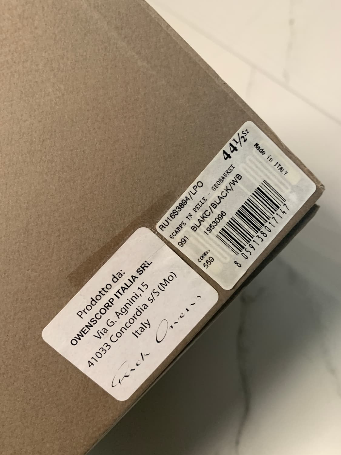 16SS 릭오웬스 지오바스켓 44.5 상품이미지6