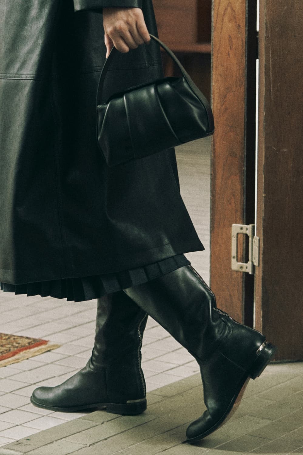 아뜰리에드루멘 오르간 브라운 팡틴백 레더 셔링 토트백 크로스백 가방 상품이미지3