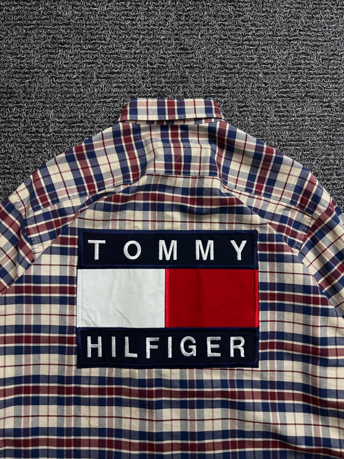 00s 타미힐피거 너드룩 잔체크 박시핏 올드스쿨 셔츠 2558 상품이미지1