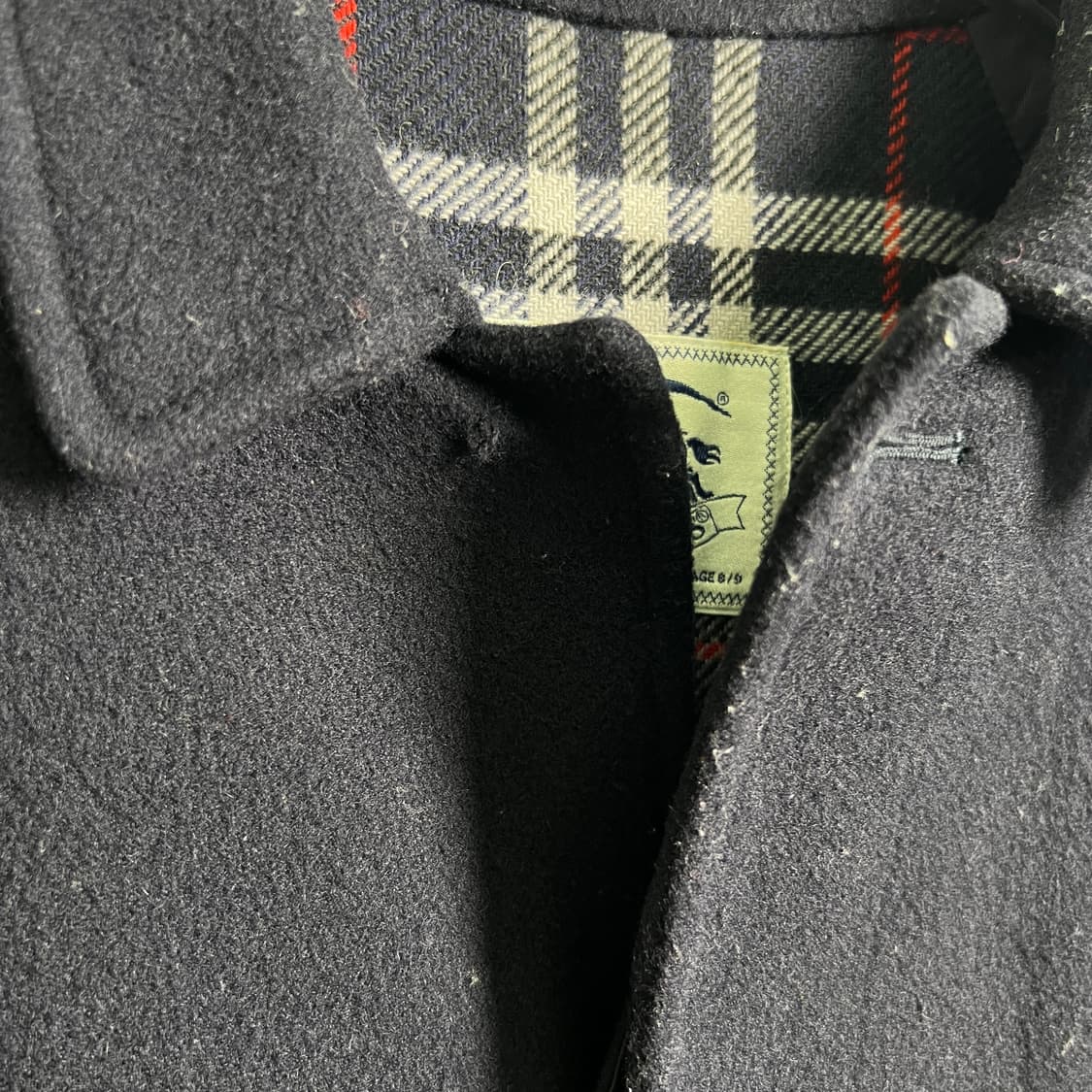 버버리 네이비 울 싱글 발마칸 코트 상품이미지10