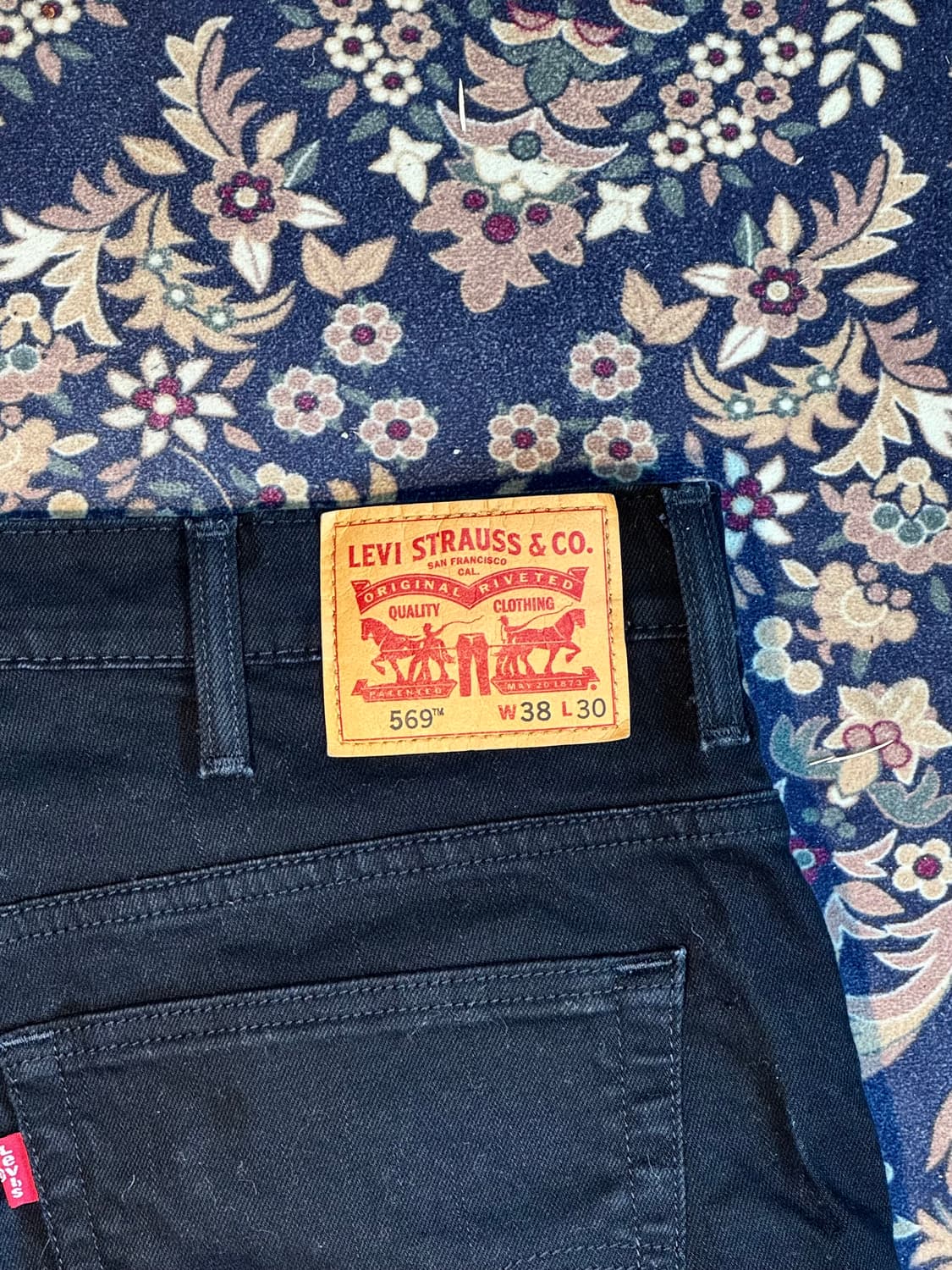 리바이스 569 루즈스트레이트 블랙진 상품이미지6