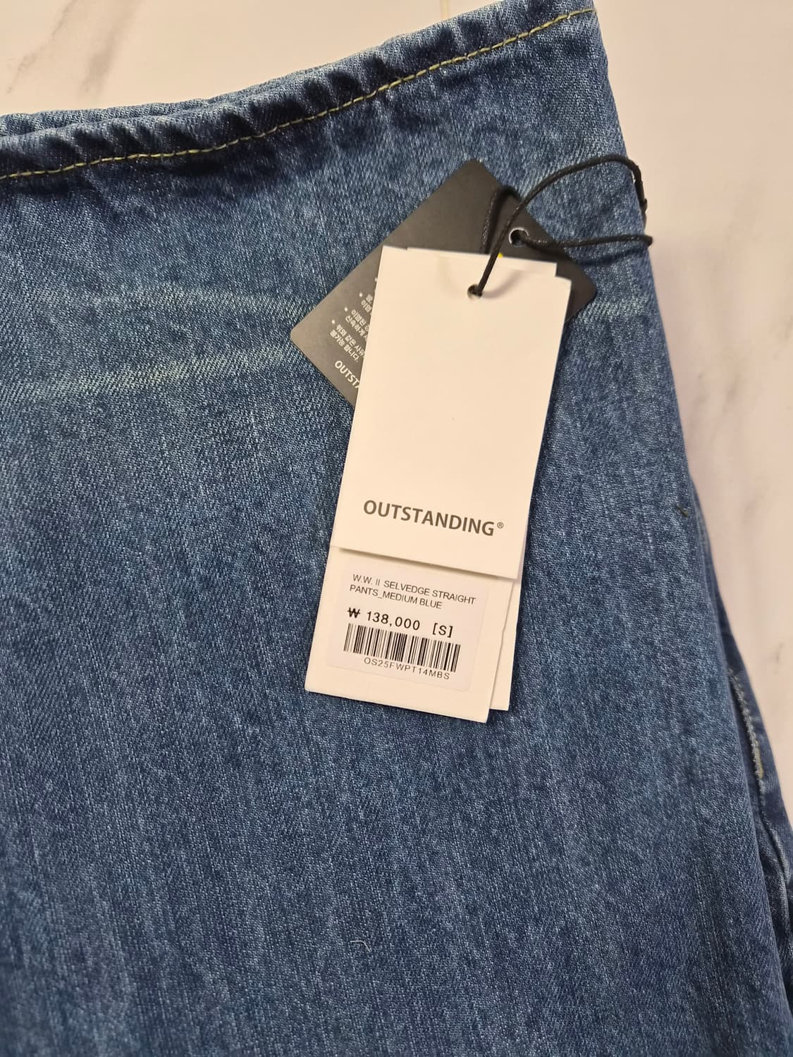 아웃스탠딩 W.W. II SELVEDGE 미디엄블루 셋업 M,S 사이즈 상품이미지5
