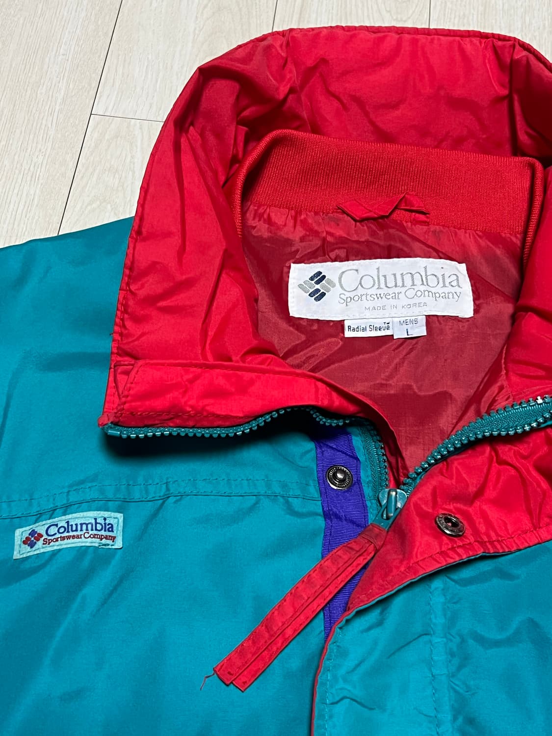90s콜롬비아 부가부 윈드브레이커점퍼 L사이즈 상품이미지5