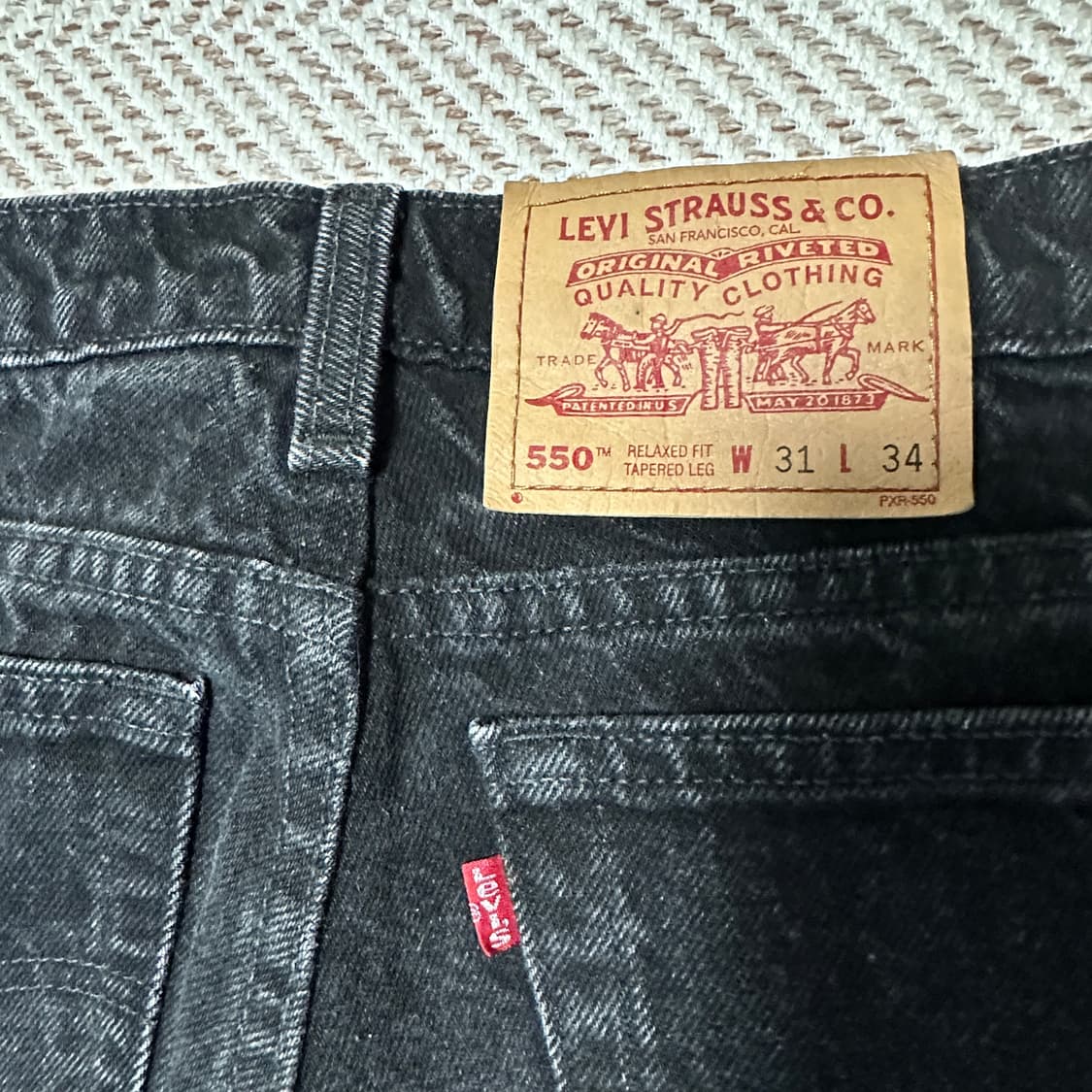 LEVI'S 550 00's canada made black jeans 상품이미지3