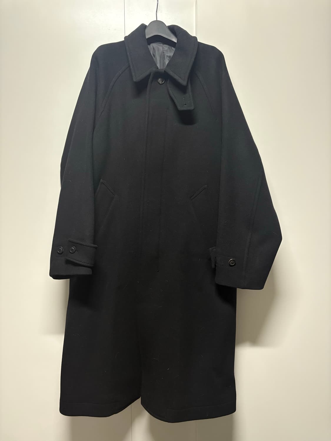 쿠어 벨란디 캐시미어 블렌드 발마칸 코트 블랙 상품이미지3