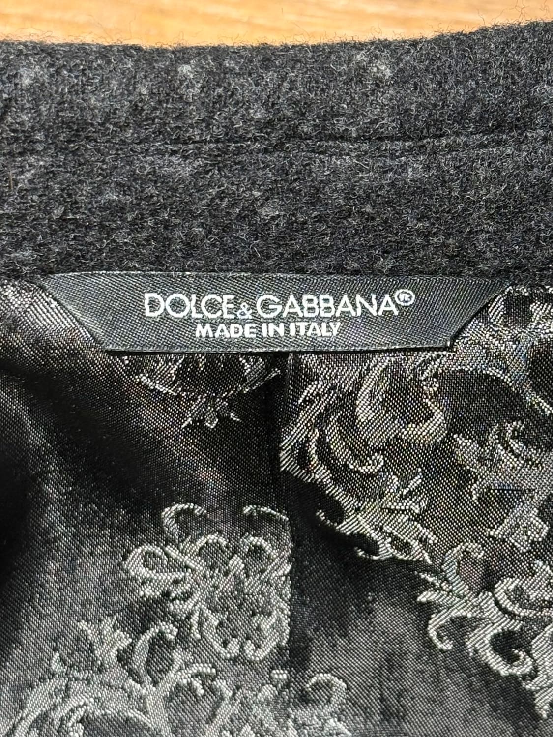 돌체 앤 가바나 차콜 라나버진울 테일러드 자켓  상품이미지7