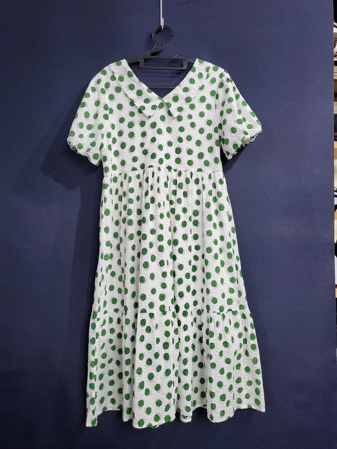 도트 시어서커 롱원피스(새상품) 상품이미지5