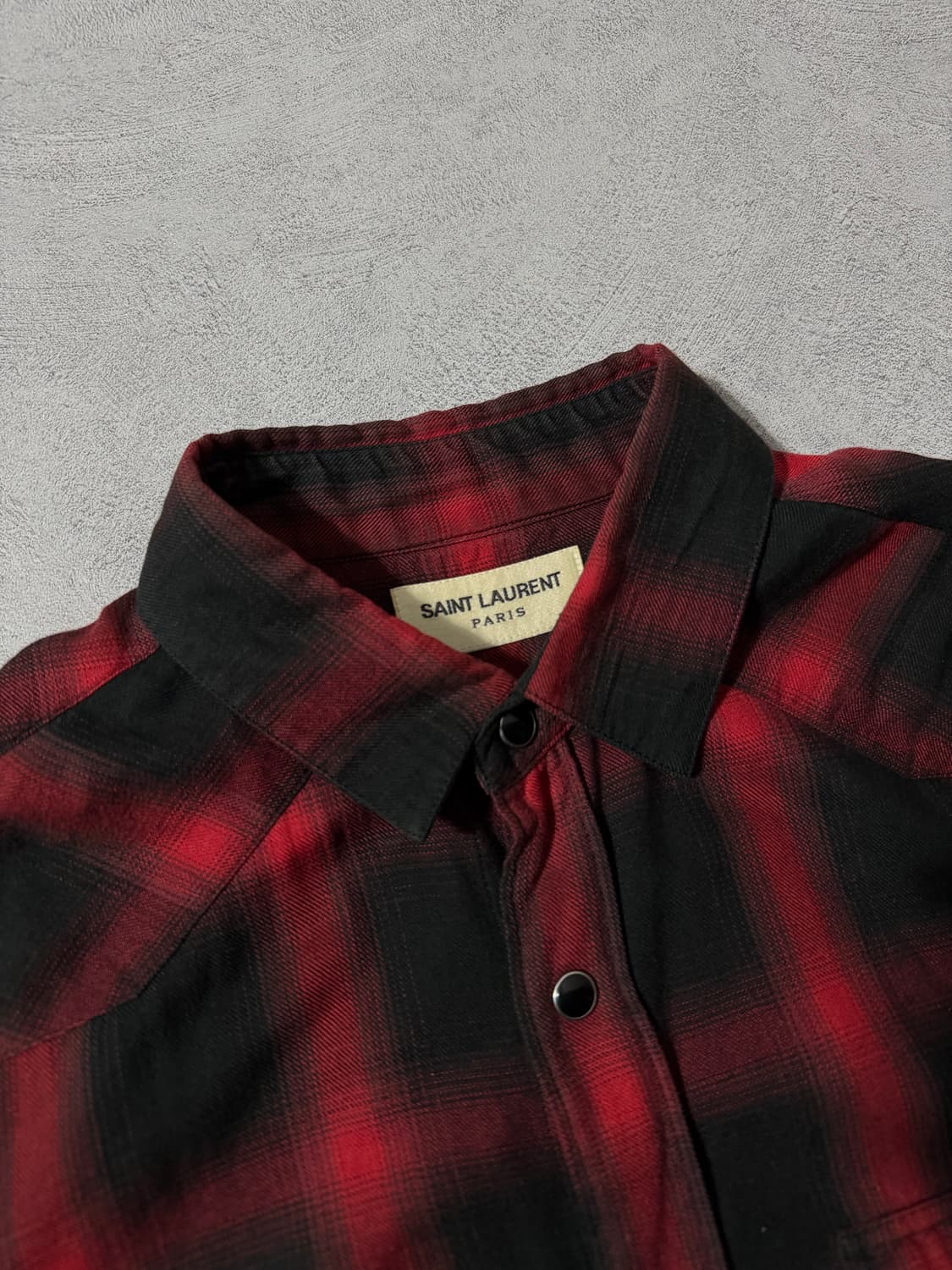 13FW 생로랑 플란넬 체크셔츠 상품이미지4