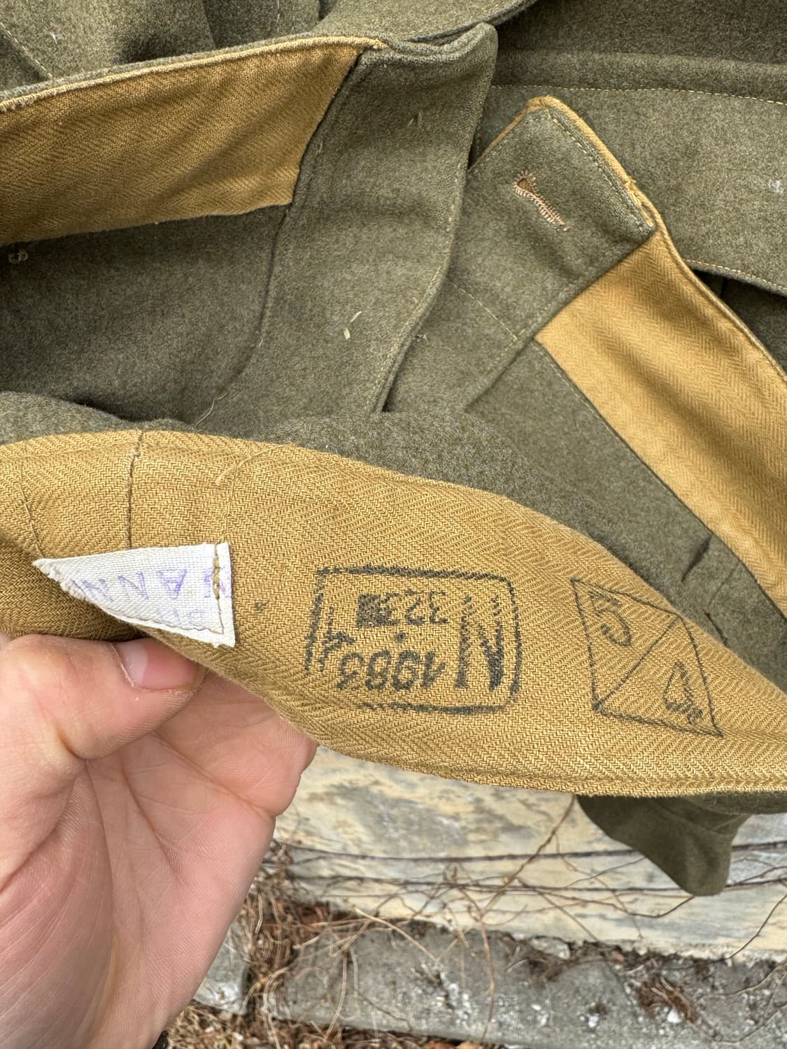 80s 이탈리아군 오리지널 아이크 배틀 드레스 울 자켓  상품이미지5