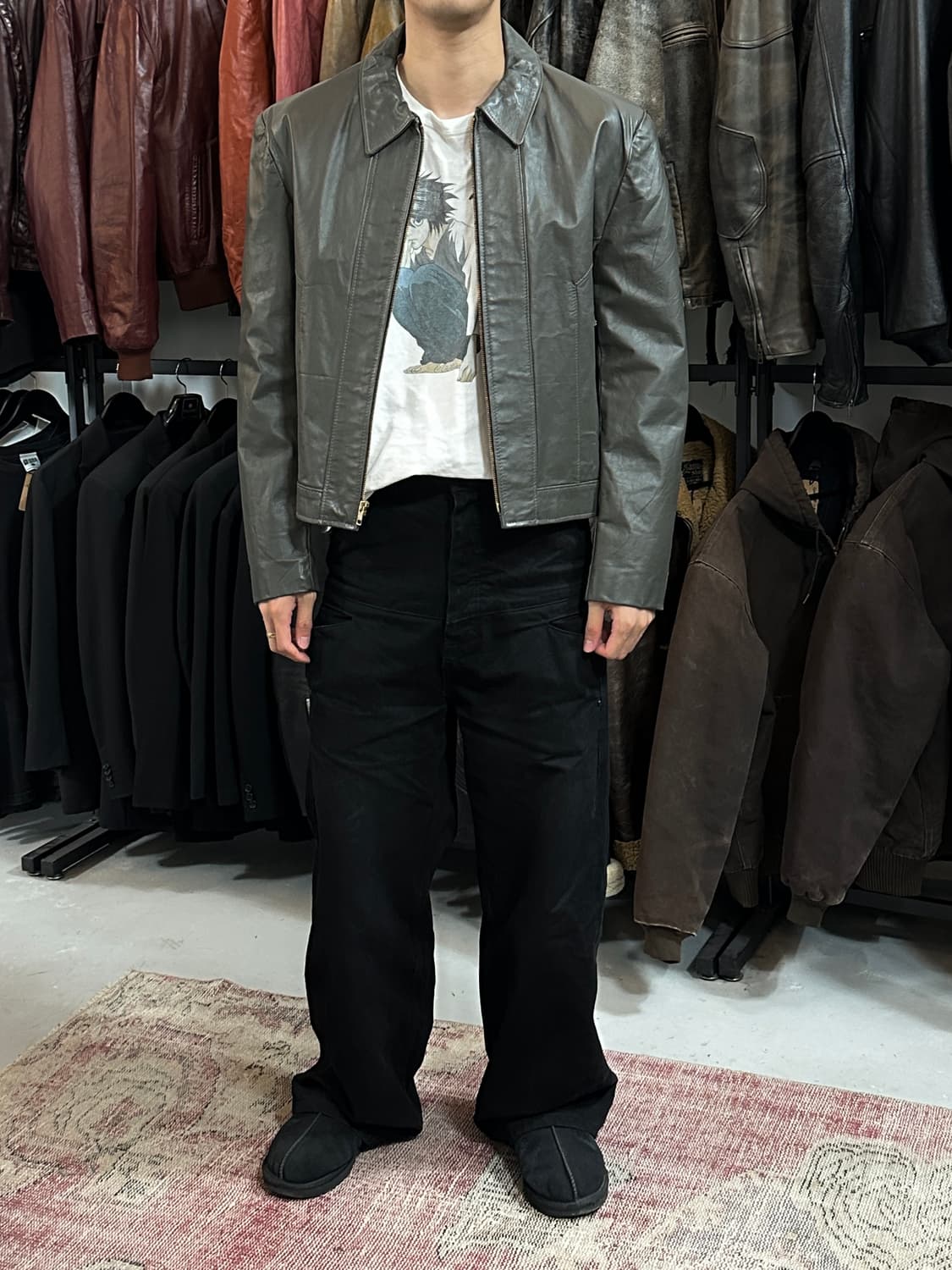 80's 시어스 크롭 레더자켓 빈티지 레더 자켓 상품이미지10