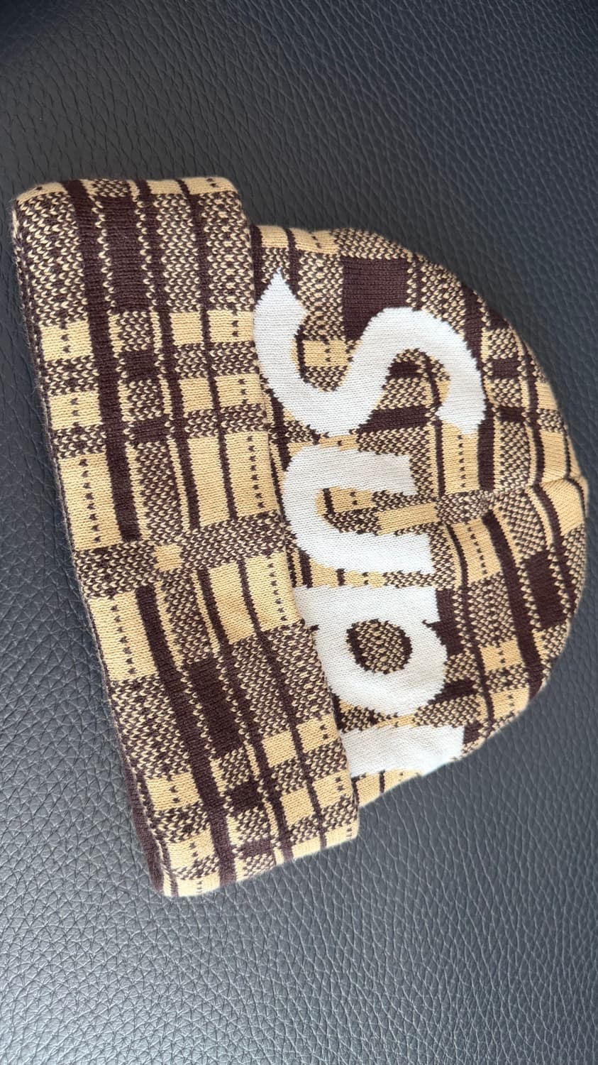 슈프림 빅 로고 비니 탄 플레이드 - 23FW 상품이미지2