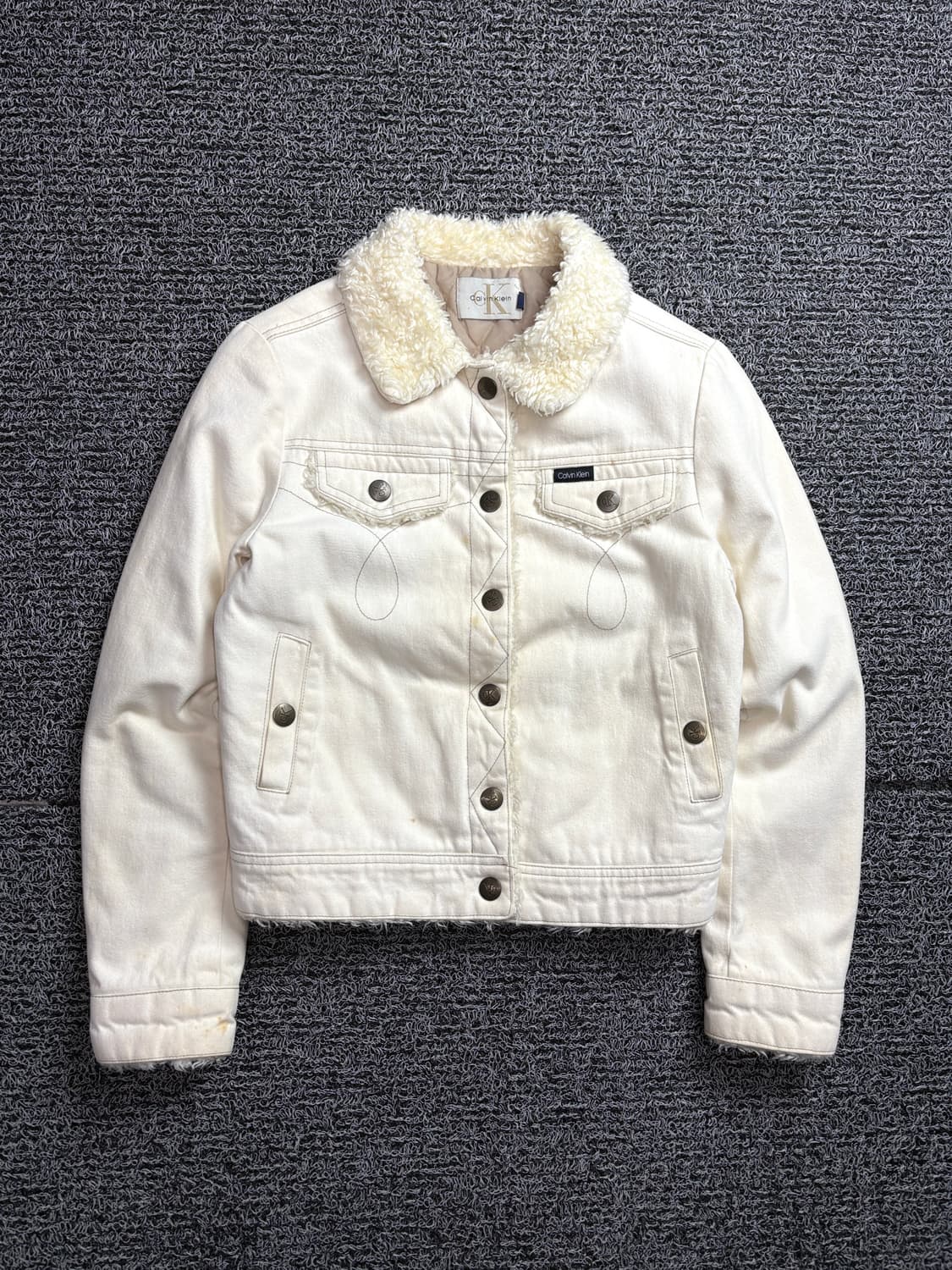 00s 캘빈클라인 올드스쿨 쉐르파 트러커 데님 자켓 2140 상품이미지2