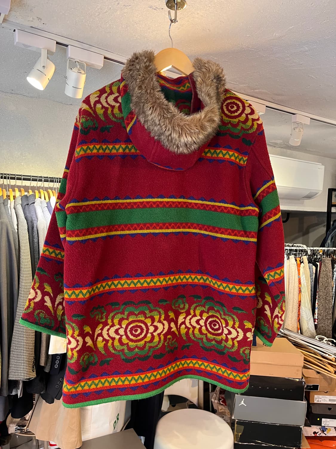 유나이티드 컬러 오브 베네통 울 퍼 후드 자켓(이탈리아제) 상품이미지2