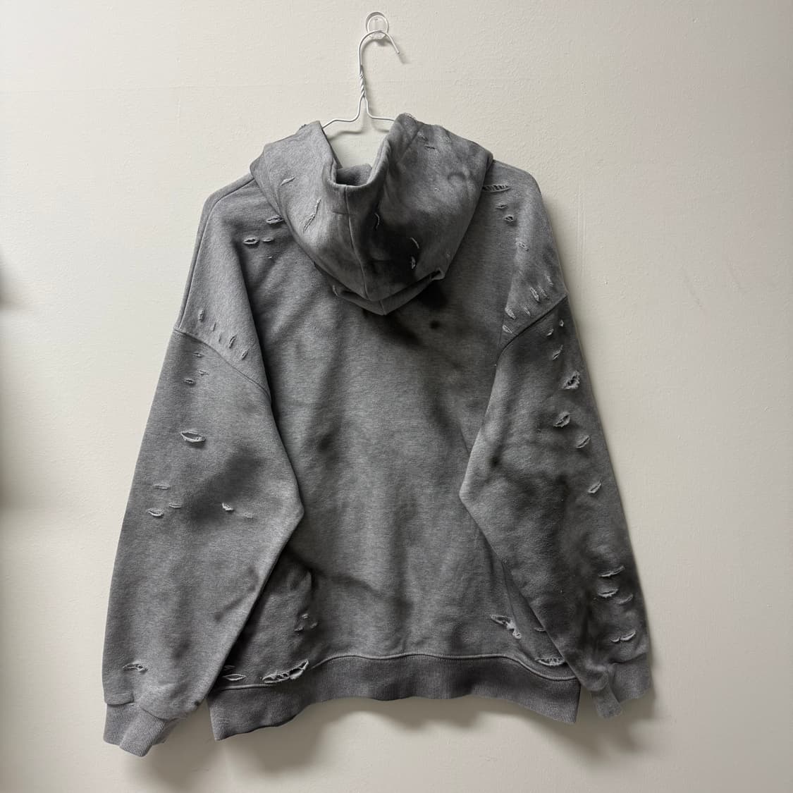 빈티지 디스트로이드  데미지 워싱 후드티 상품이미지3