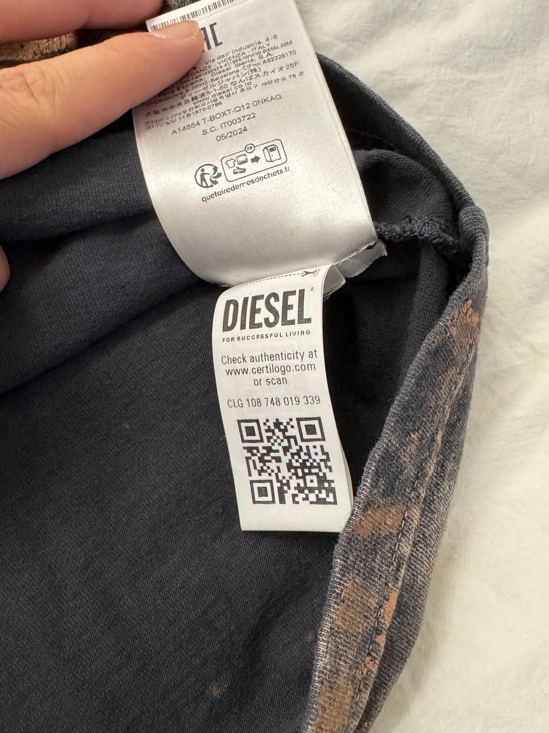 Diesel 디젤 빈티지 워싱 반팔티 상품이미지5