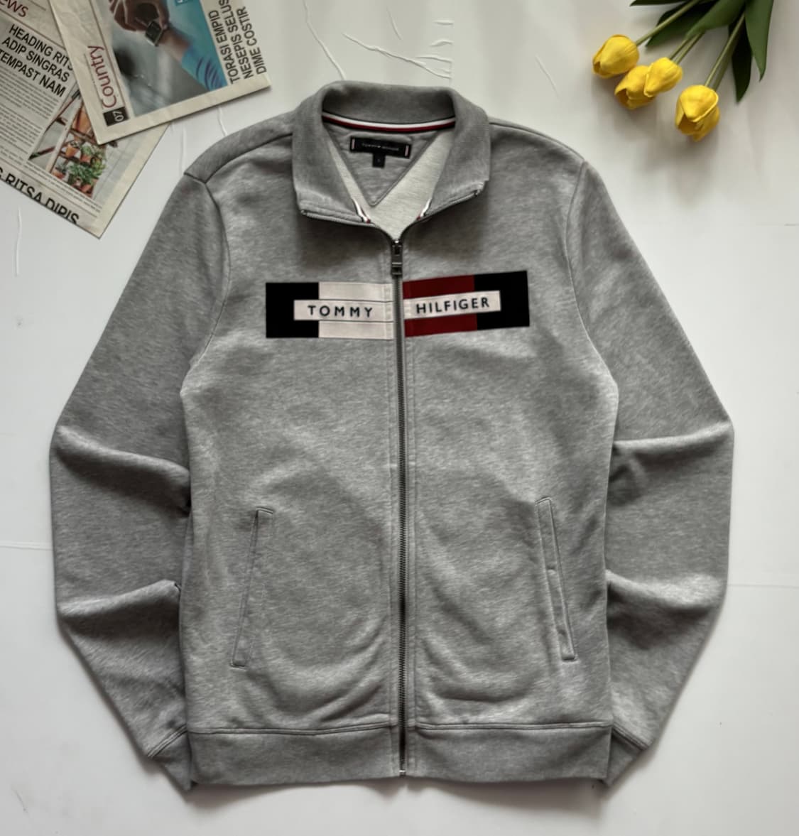 타미힐피거 하프넥 그레이 집업 상품이미지2