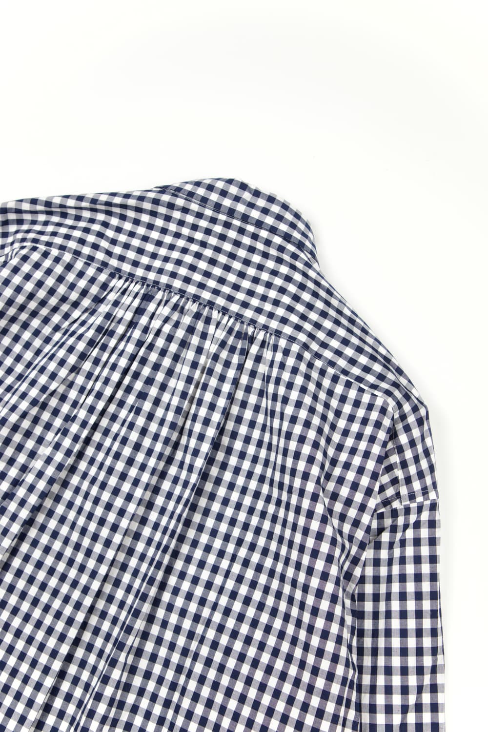 (새상품)Porter classic 롤업 깅엄 체크셔츠 네이비 상품이미지7