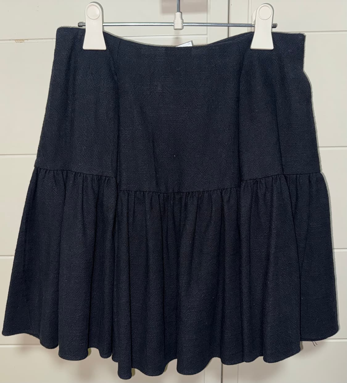 11am 블랙 플레어 린넨 스커트 상품이미지1