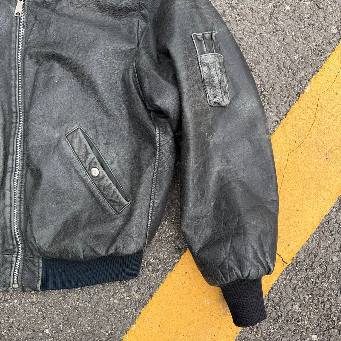 80s Vintage Creeks MA1 가죽자켓 상품이미지3