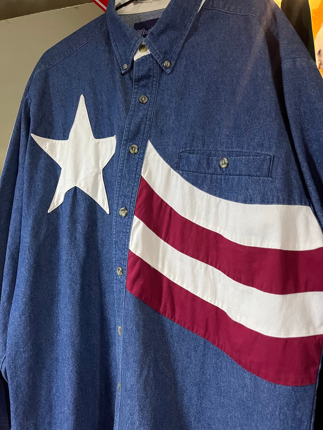 🇺🇸 Wrangler Patriotic Western Denim 셔츠 상품이미지3
