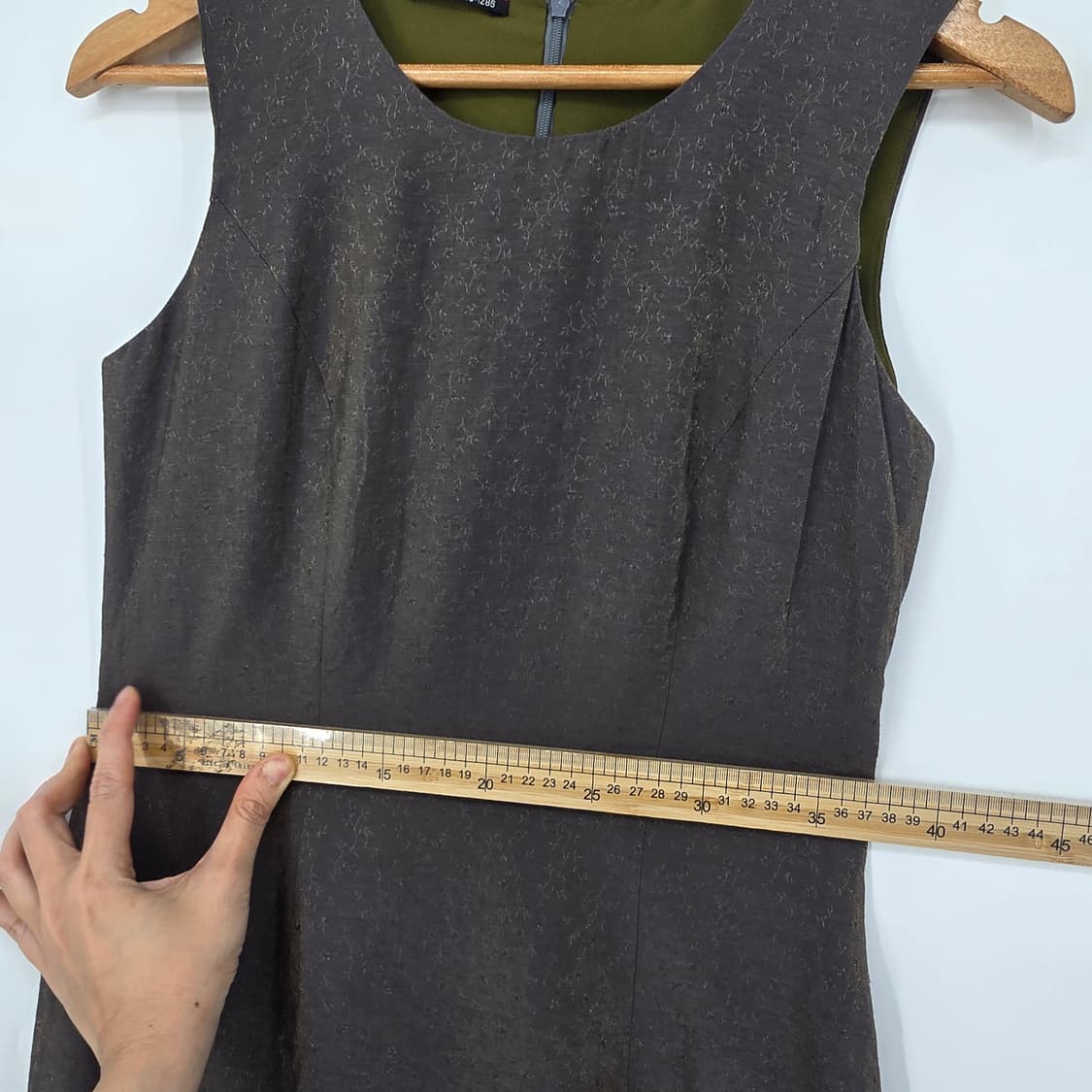 일본 빈티지 실키 텍스처 롱 원피스 (골드 쉬머 포인트) 상품이미지5