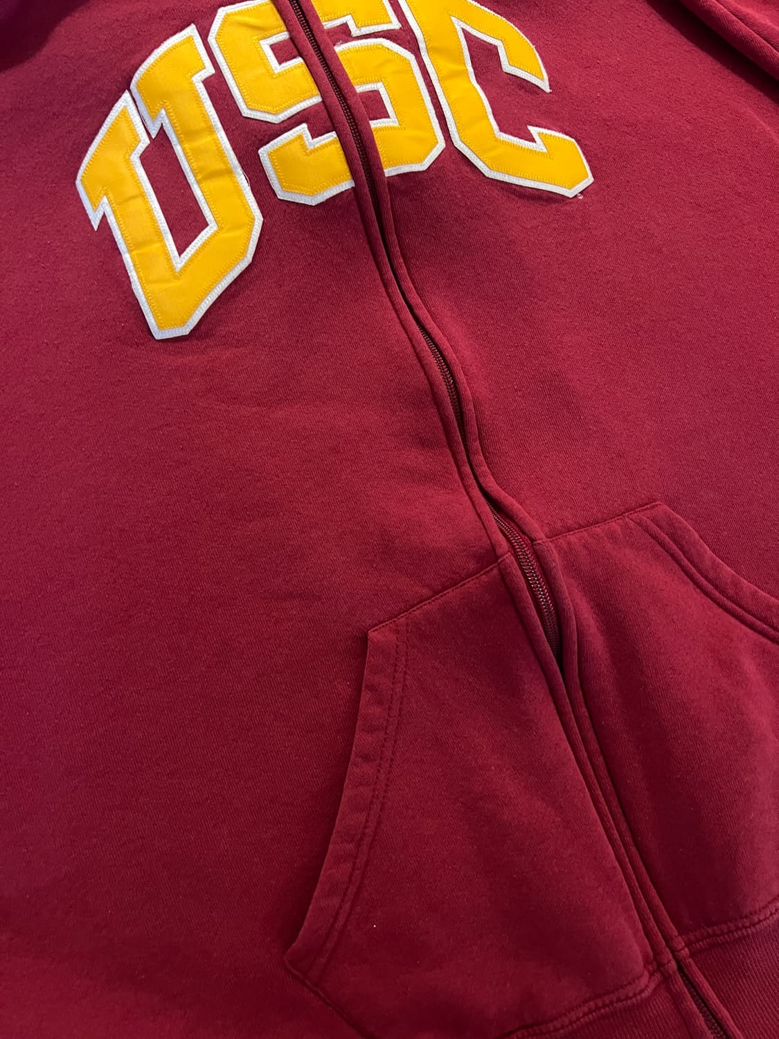 90s 러셀 빈티지 USC 유니버시티 후드집업 XXL 상품이미지10