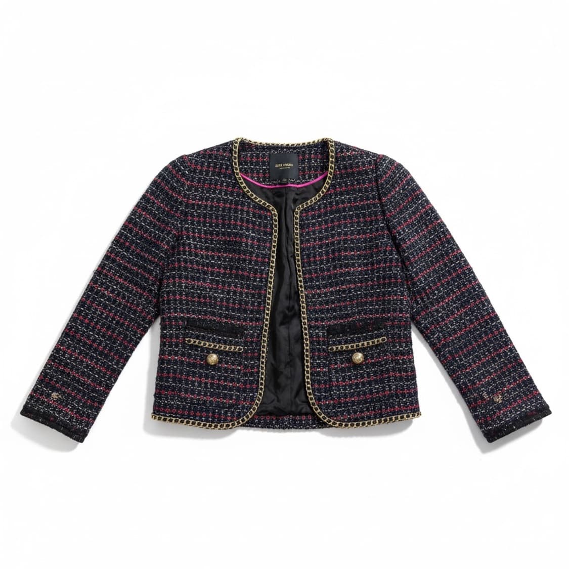 Juicy Couture 네이비 블루 트위드 블레이저 자켓 XS 상품이미지1