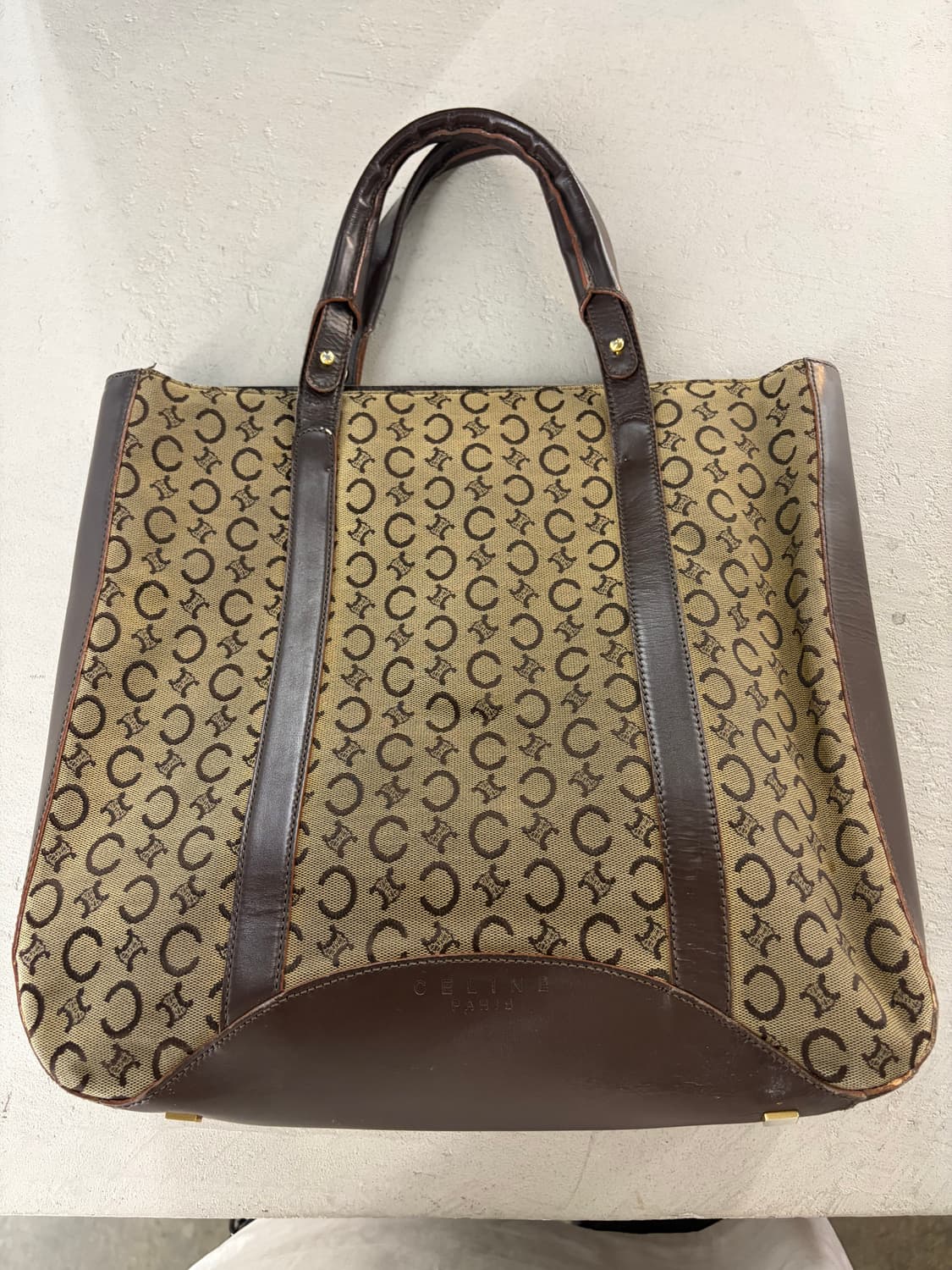 올드셀린느 정품 트리오페 토트백 브라운 상품이미지3