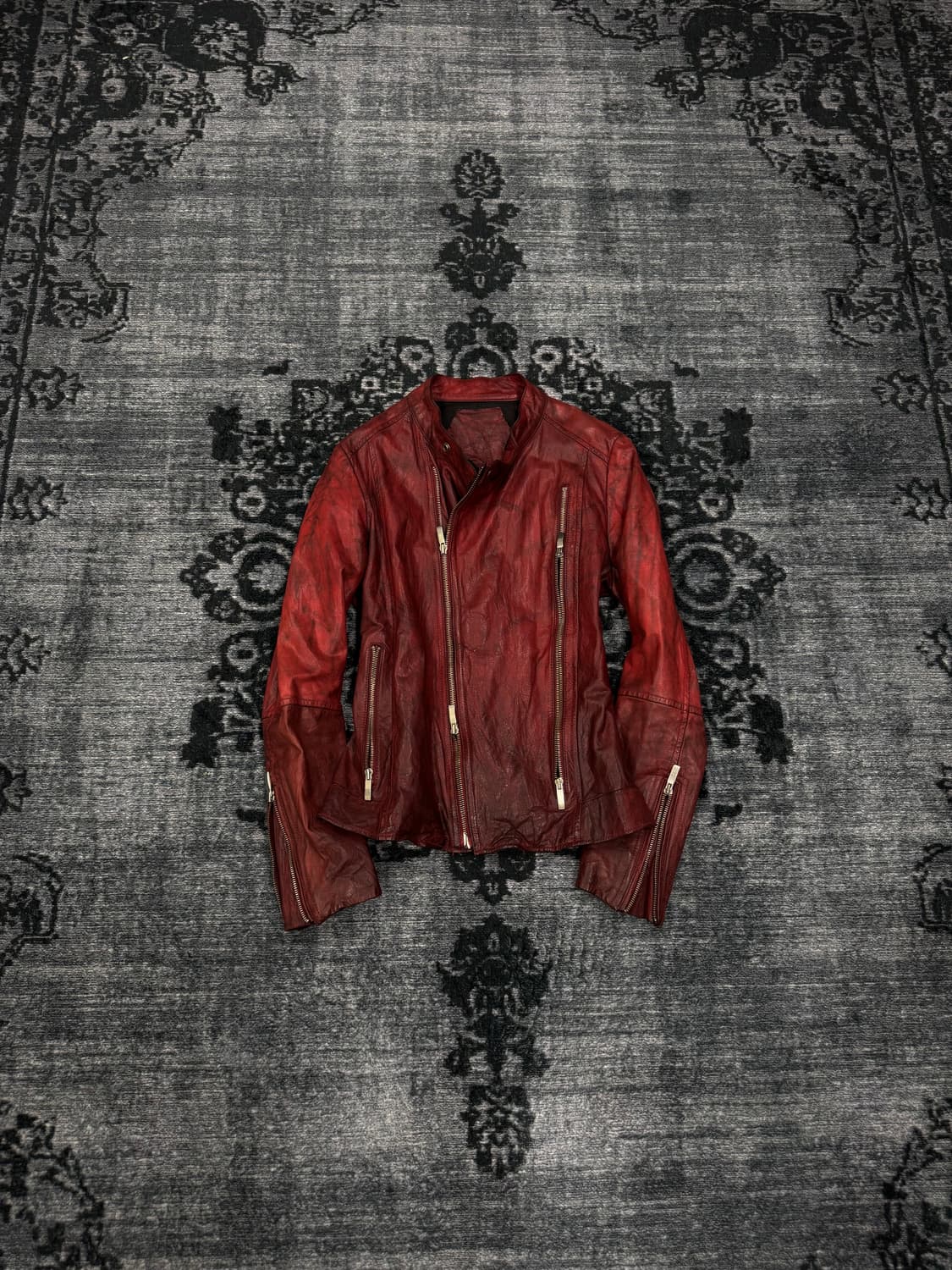 Harlem rounge bloody red buffalo skin le 상품이미지1