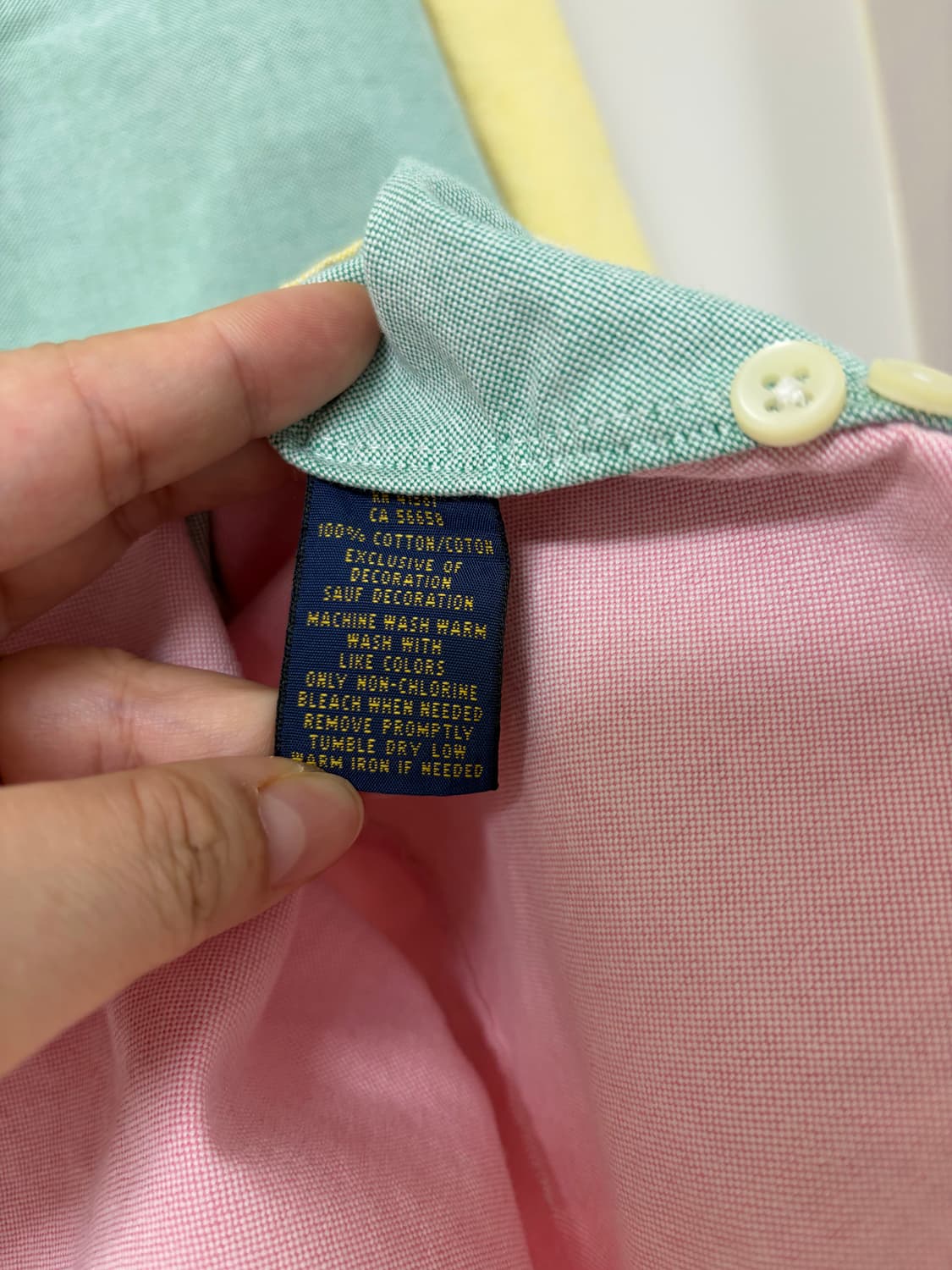 폴로 랄프로렌 옥스포드 컬러블록 셔츠 상품이미지7