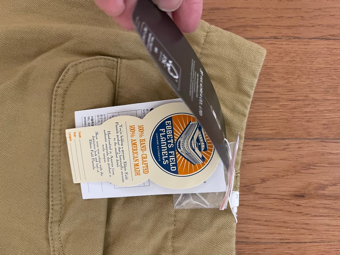 Ebbets Field 이벳필드 카고 와이드 팬츠 M 새상품 베이지 상품이미지4