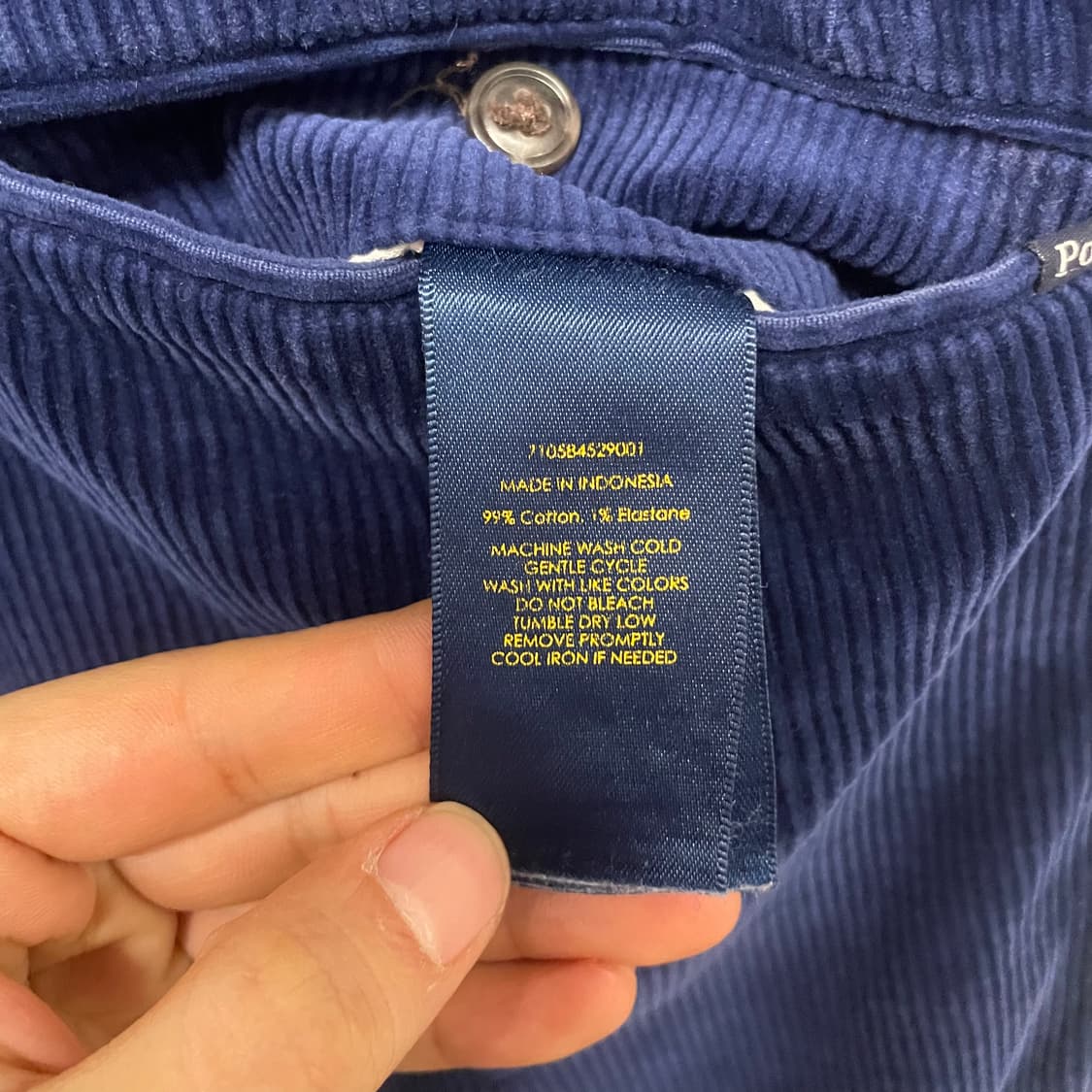 폴로 랄프로렌 슬림 핏 코듀로이 팬츠 빈티지 골덴 팬츠 N300 상품이미지6