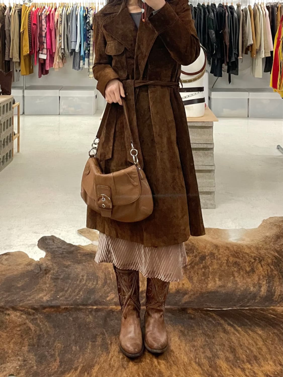 60~70's Godchaux’s suede robe coat  상품이미지2