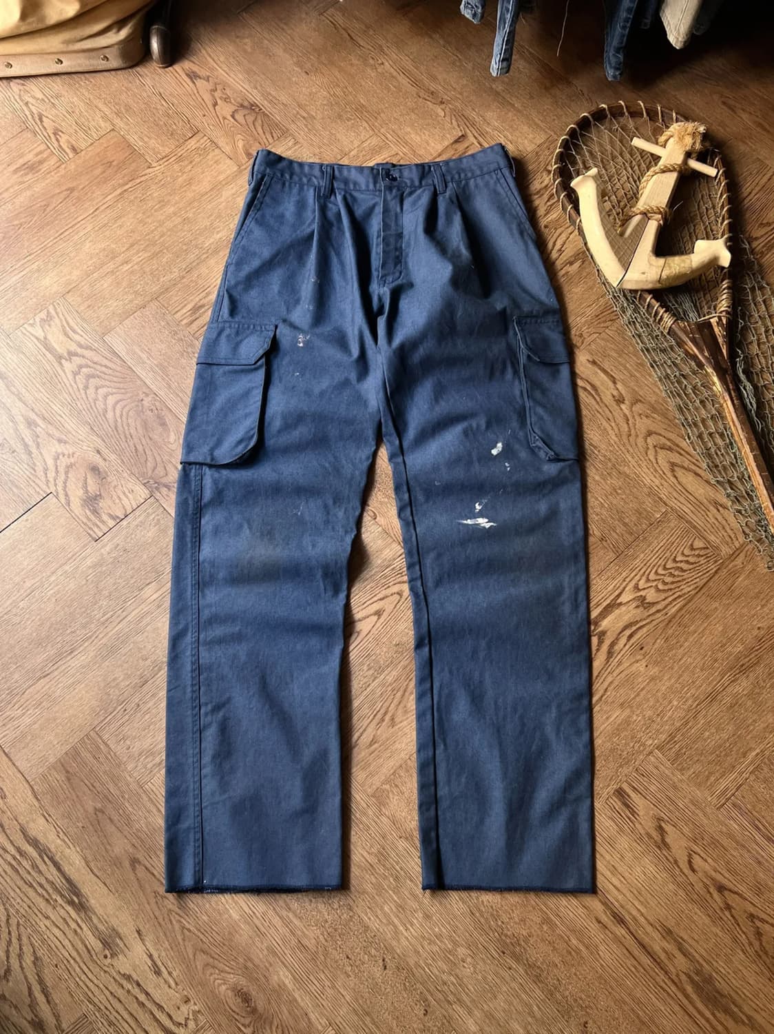 [33]00's 빈티지 페인팅 프렌치 카고 워크팬츠 상품이미지1