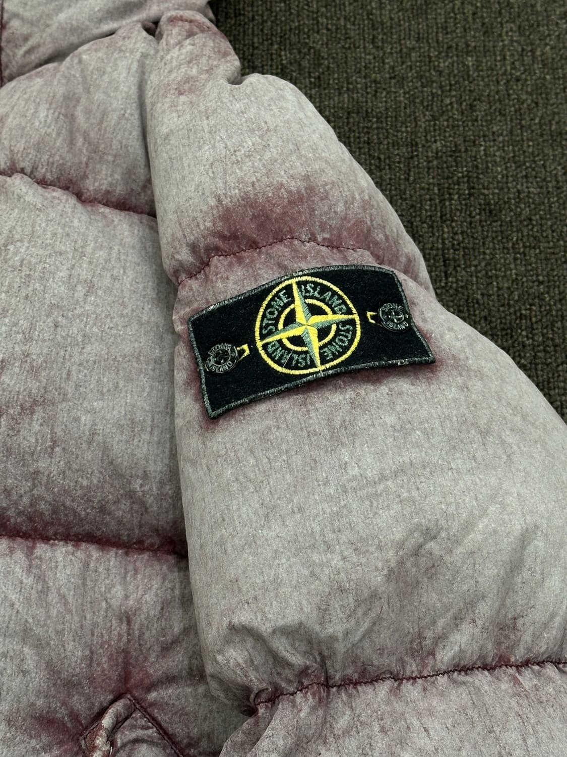 95)스톤 아일랜드 빈티지 텔라 나일론 덕다운 더스트 컬러 패딩 상품이미지4