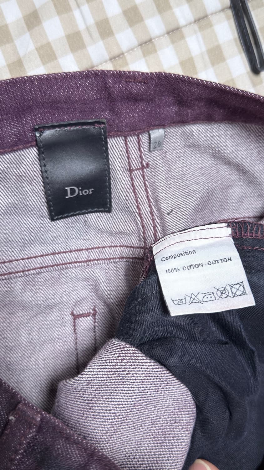 Dior Homme 08aw 버건디 왁스 진 28 상품이미지3