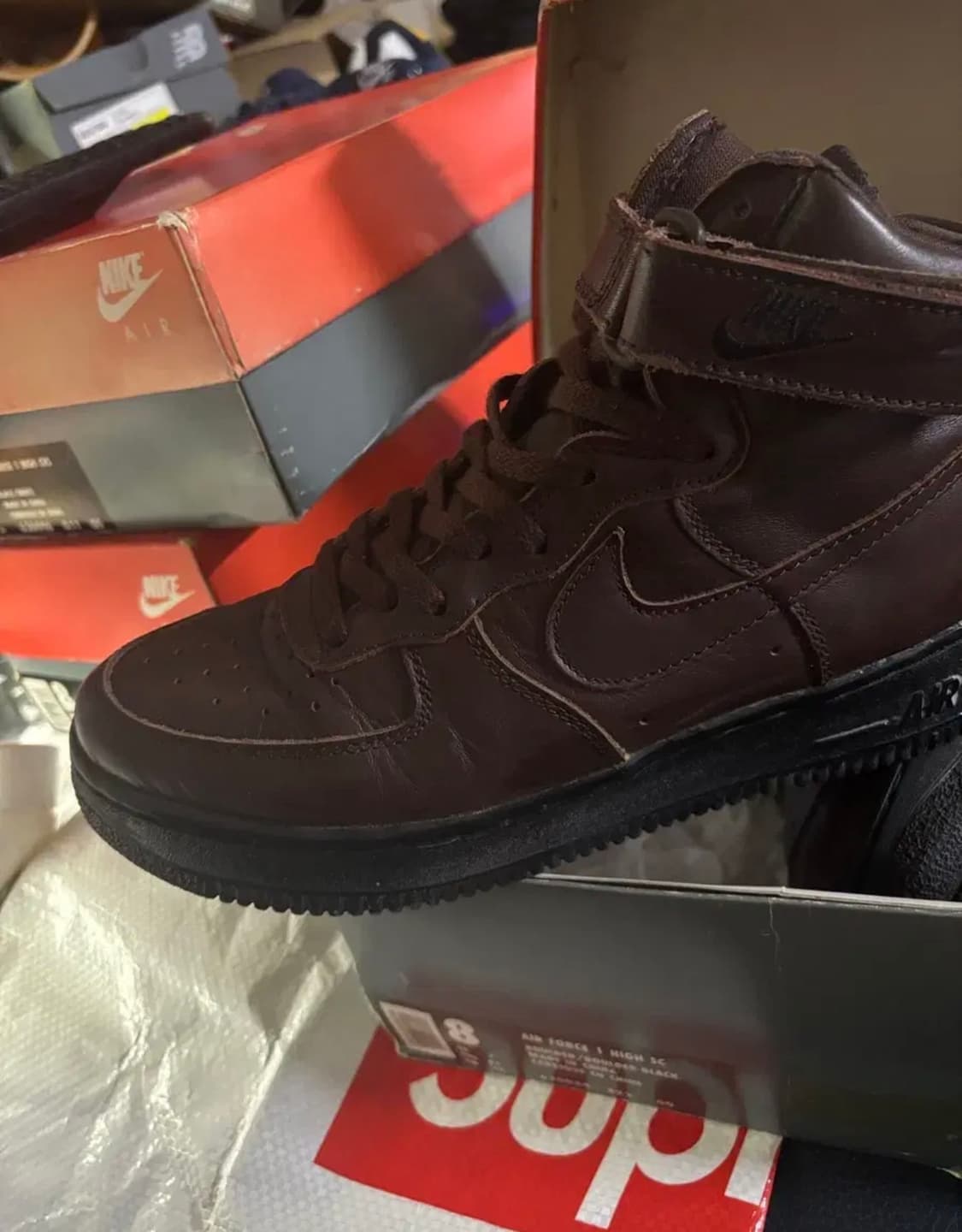 93년 나이키 에어포스1 하이 갈검창 260 박스 상품이미지6