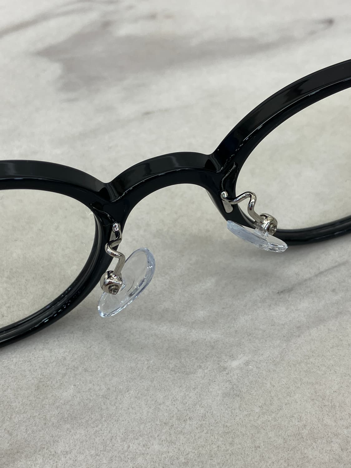 B63 HL 유광 블랙 오벌 슬림 뿔테 안경7668 상품이미지4