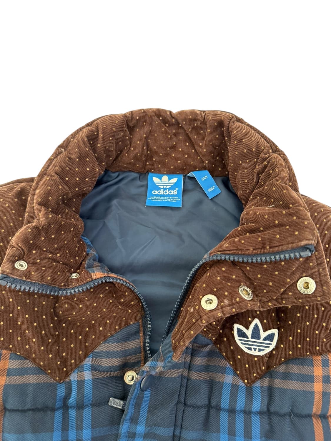 아디다스 브라운 도트 체크 패딩조끼 상품이미지8