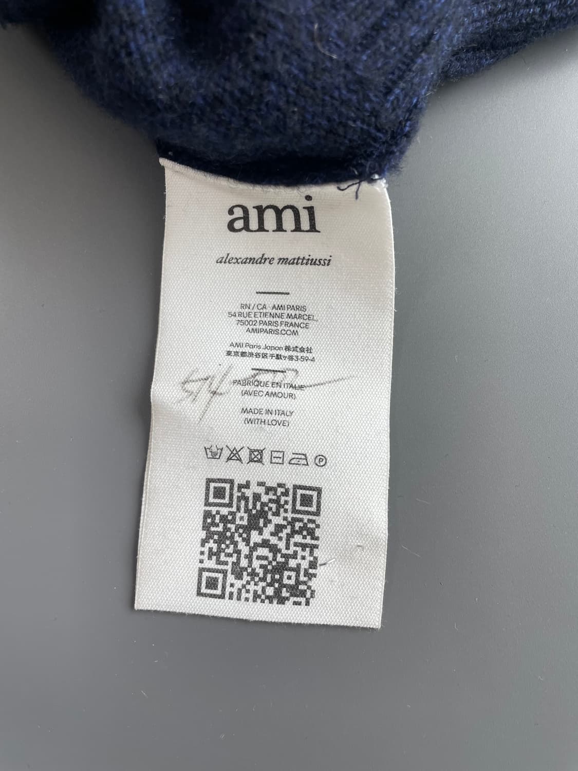 [L] AMI 아미 스몰로고 캐시미어 가디건 상품이미지8