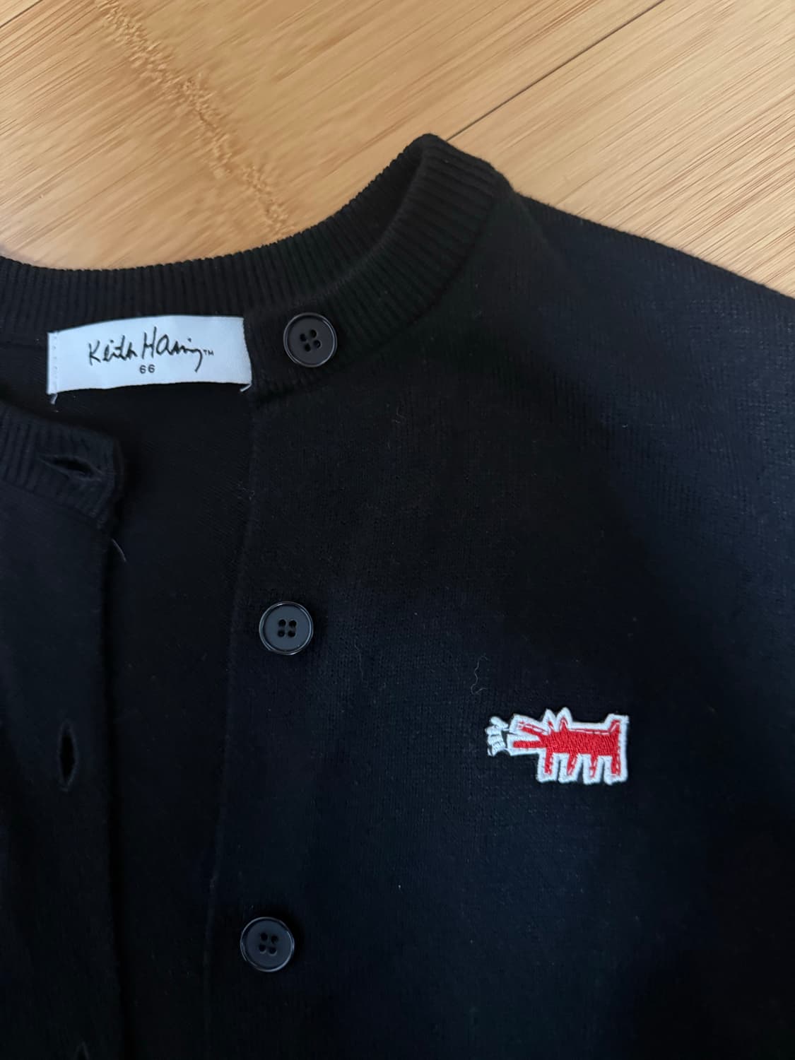 키스헤링가디건키스해링가디건블랙가디건검정가디건니트가디건여성가디건여자가디건 상품이미지2